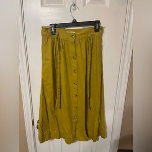 Madewell Mustard Midi Skirt